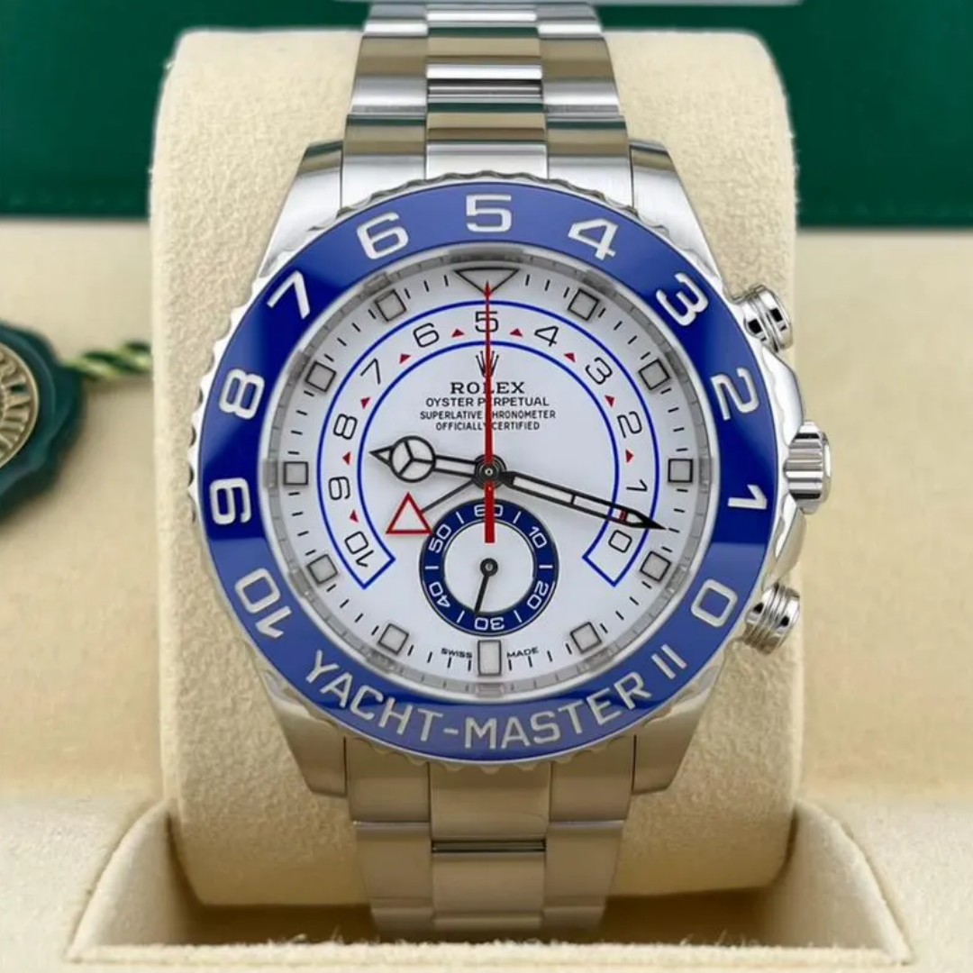 Rolex Yacht-Master II White Dial 116680-44 MM - WatchesReplica.is