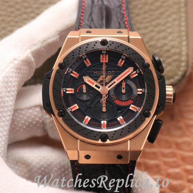 Hublot Replica Ferrari F1 Leather strap 46MM - WatchesReplica.is