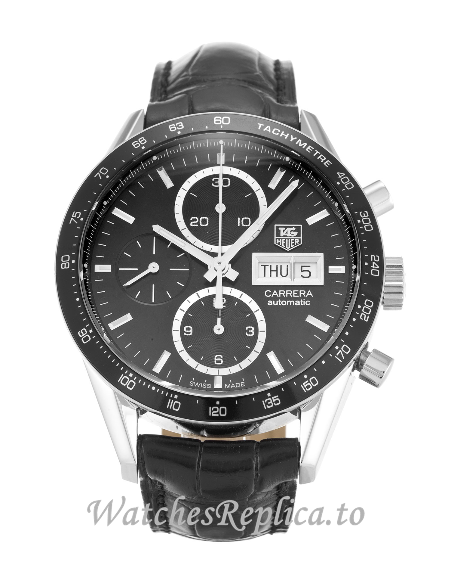 Tag Heuer Carrera Black Dial CV201AG.FC6266 41MM - WatchesReplica.is