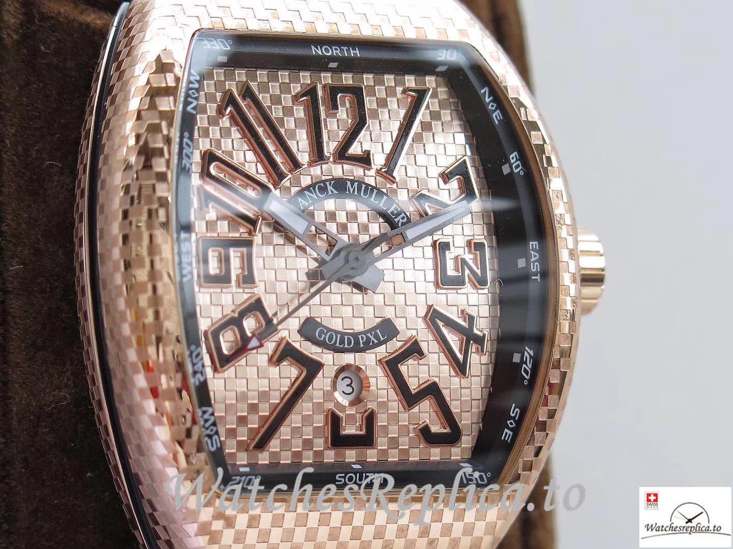 Swiss Franck Muller Vanguard Replica V45 Black Strap 44 MM × 53.7 MM - WatchesReplica.is