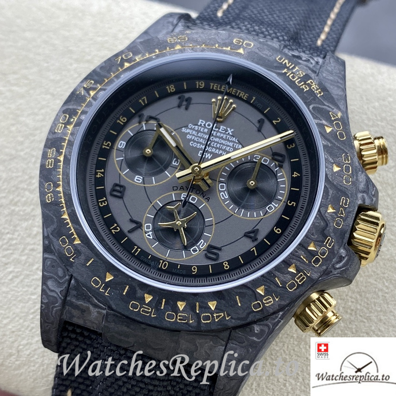 Swiss Rolex Daytona Avia Grey Replica Canvas strap 40MM - WatchesReplica.is