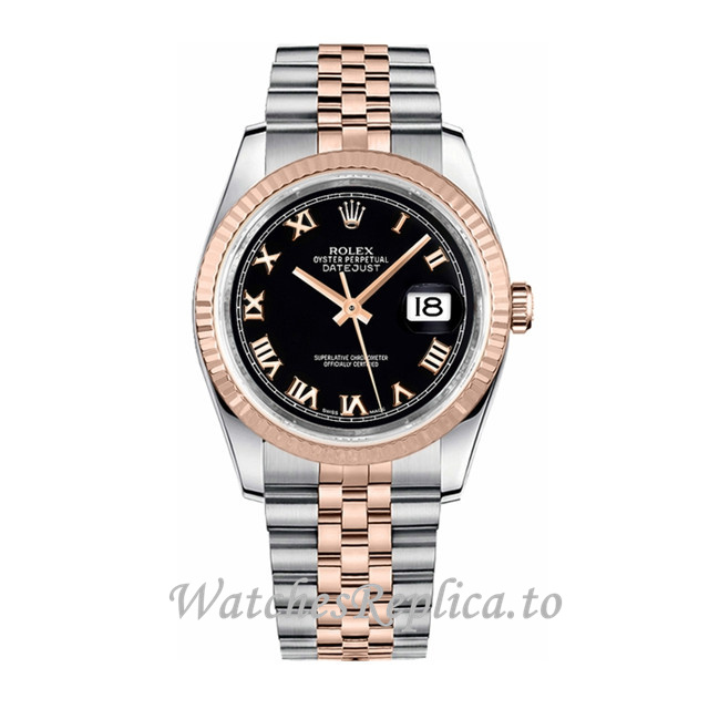 Replica Rolex Datejust 116231-1 36MM Stainless steel strap Mens Watch - WatchesReplica.is