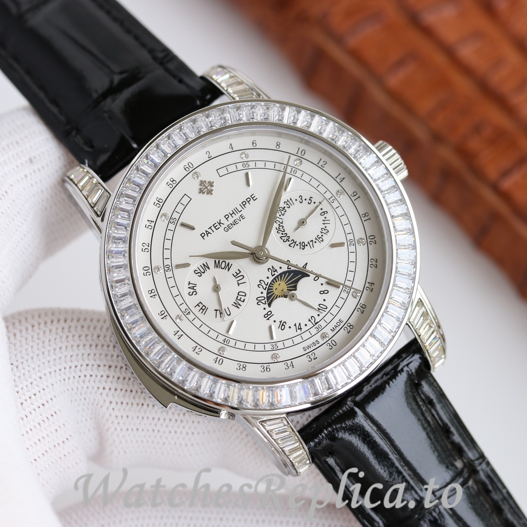 Patek Philippe Replica Complications 5073P Leather strap 42MM - WatchesReplica.is