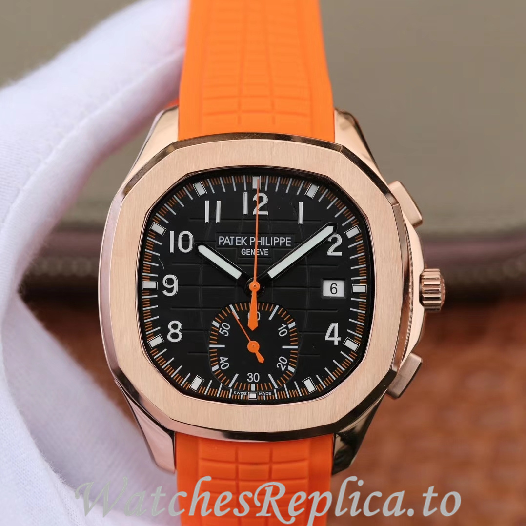 Patek Philippe Replica Aquanaut 5968A-001 Rubber strap 42.2MM - WatchesReplica.is