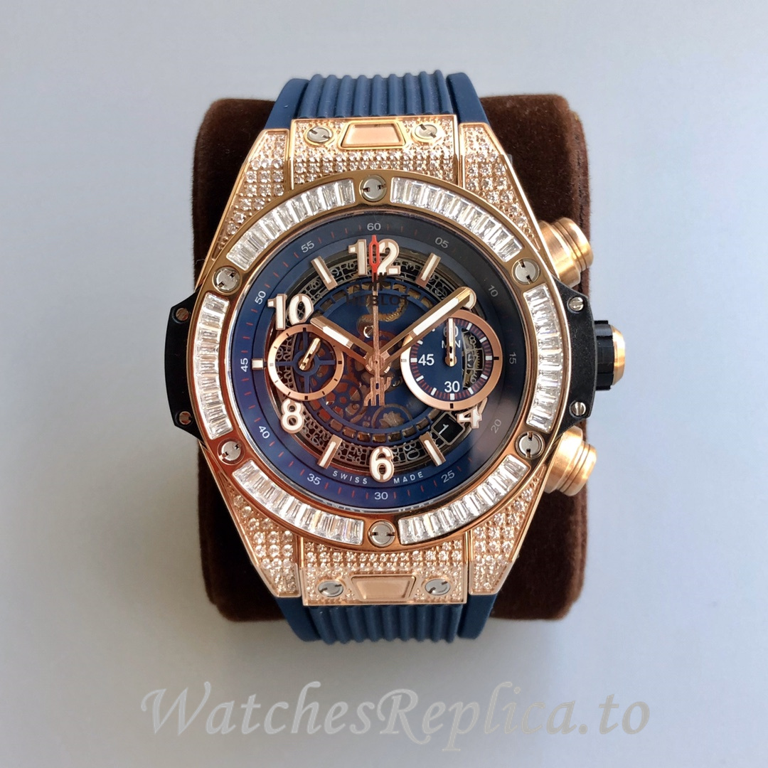 Hublot Replica Big Bang Gypsophila Chronograph v2 Rubber strap 45MM - WatchesReplica.is