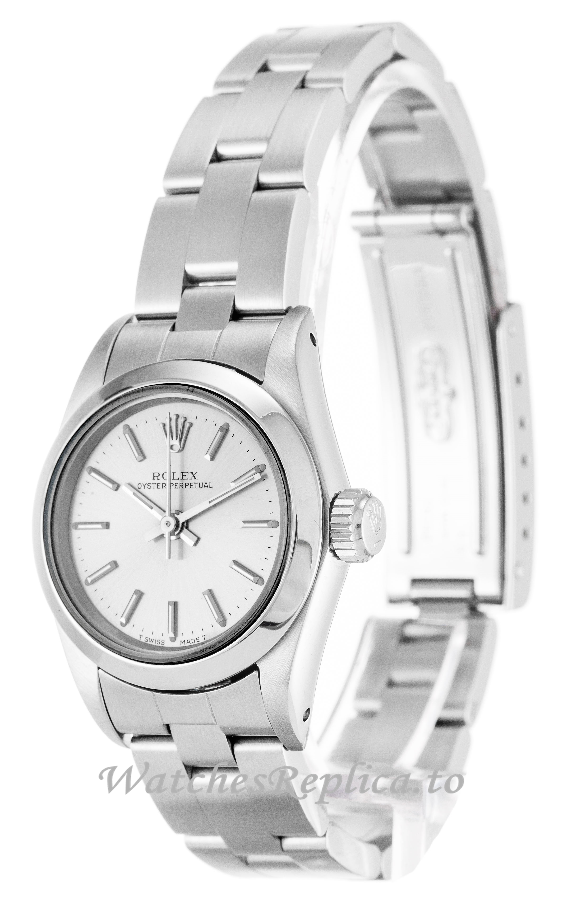 Rolex Lady Oyster Perpetual Silver Dial 67180-26 MM - WatchesReplica.is