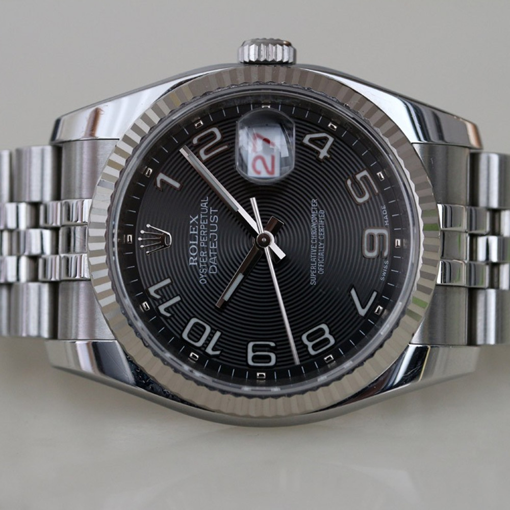 Rolex Datejust Black Concentric Dial 116234 - WatchesReplica.is