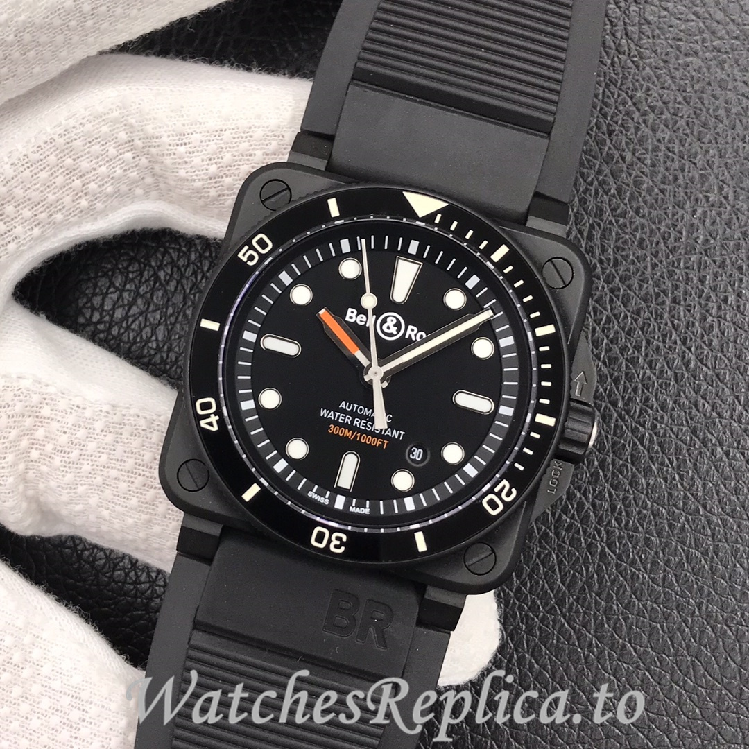 Bell Ross Replica BR 03 BR0392-CAMO-CE/SRB Rubber strap 42MM - WatchesReplica.is