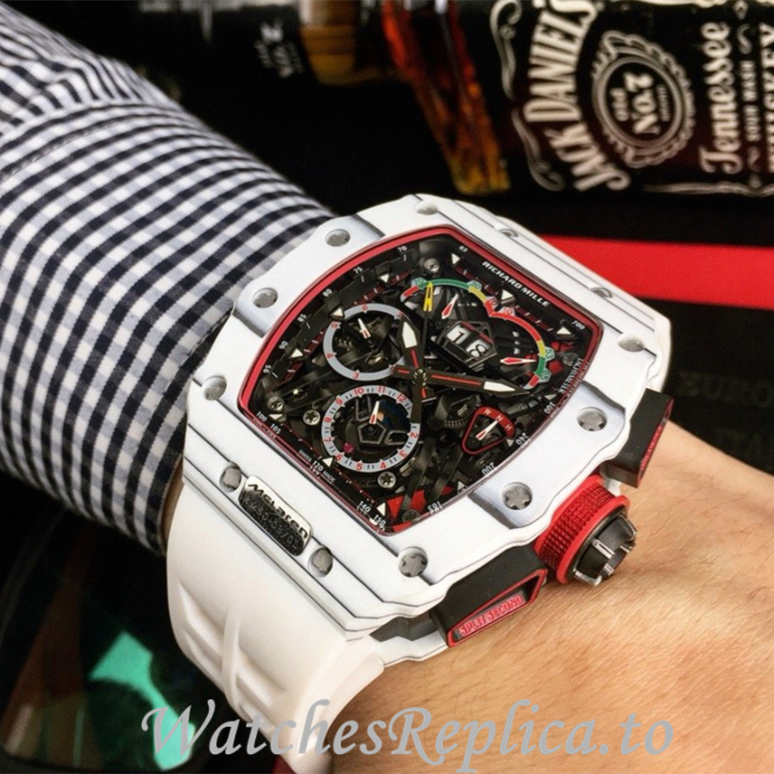 Richard Mille Replica RM011 Rubber strap 50MM - WatchesReplica.is