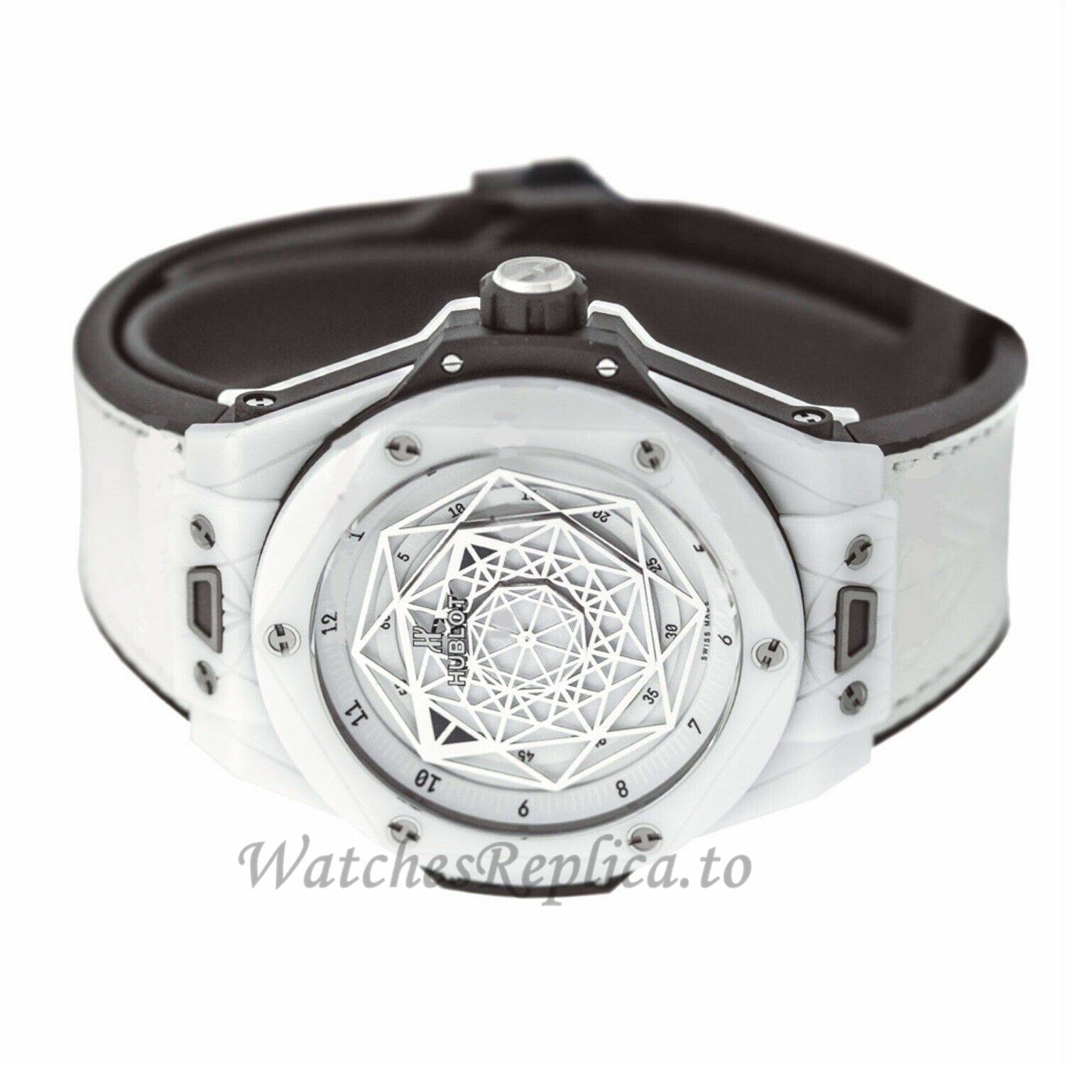 Hublot Replica Big Bang Unico Sang Bleu Ceramic White 45MM Watch 415.HX.2027.VR - WatchesReplica.is