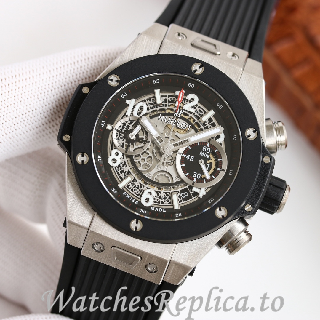 Hublot Replica Big Bang Elemental Material Chronograph v2 Rubber strap 45MM - WatchesReplica.is