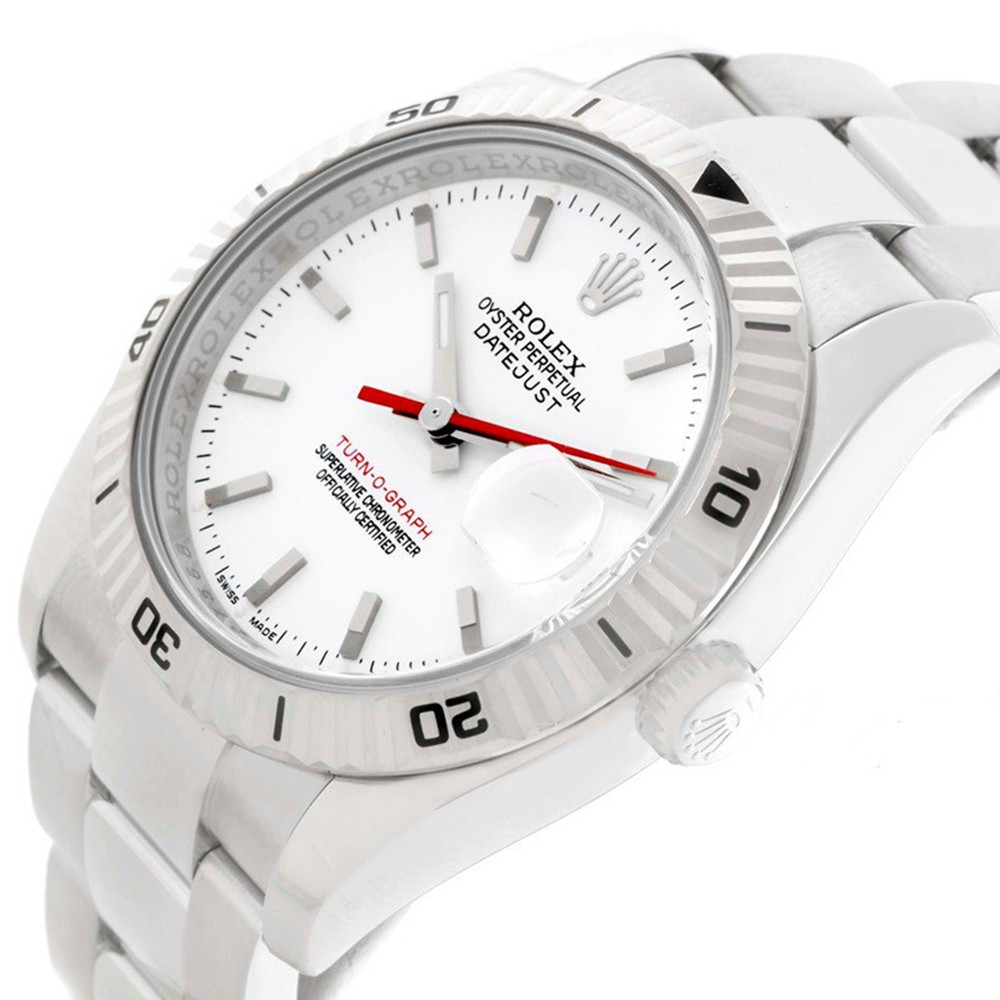 Rolex Turn O Graph White Dial 116264 - WatchesReplica.is