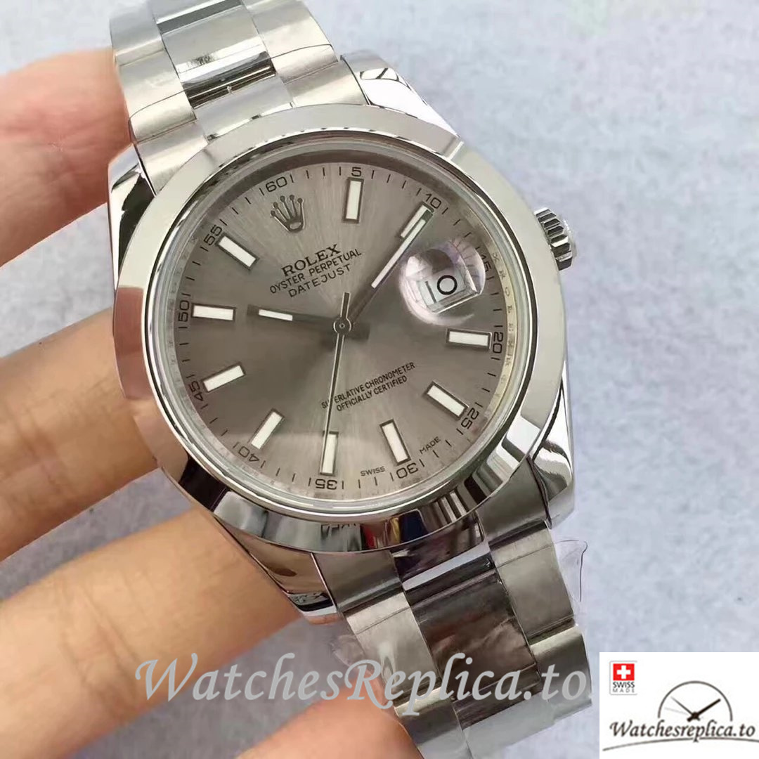 Swiss Rolex Datejust Replica 116300 Stainless steel strap 41MM - WatchesReplica.is