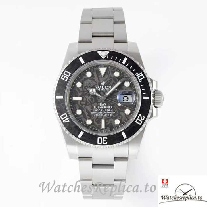 Swiss Rolex Submariner Replica Stainless steel strap 40MM Black Dial - WatchesReplica.is