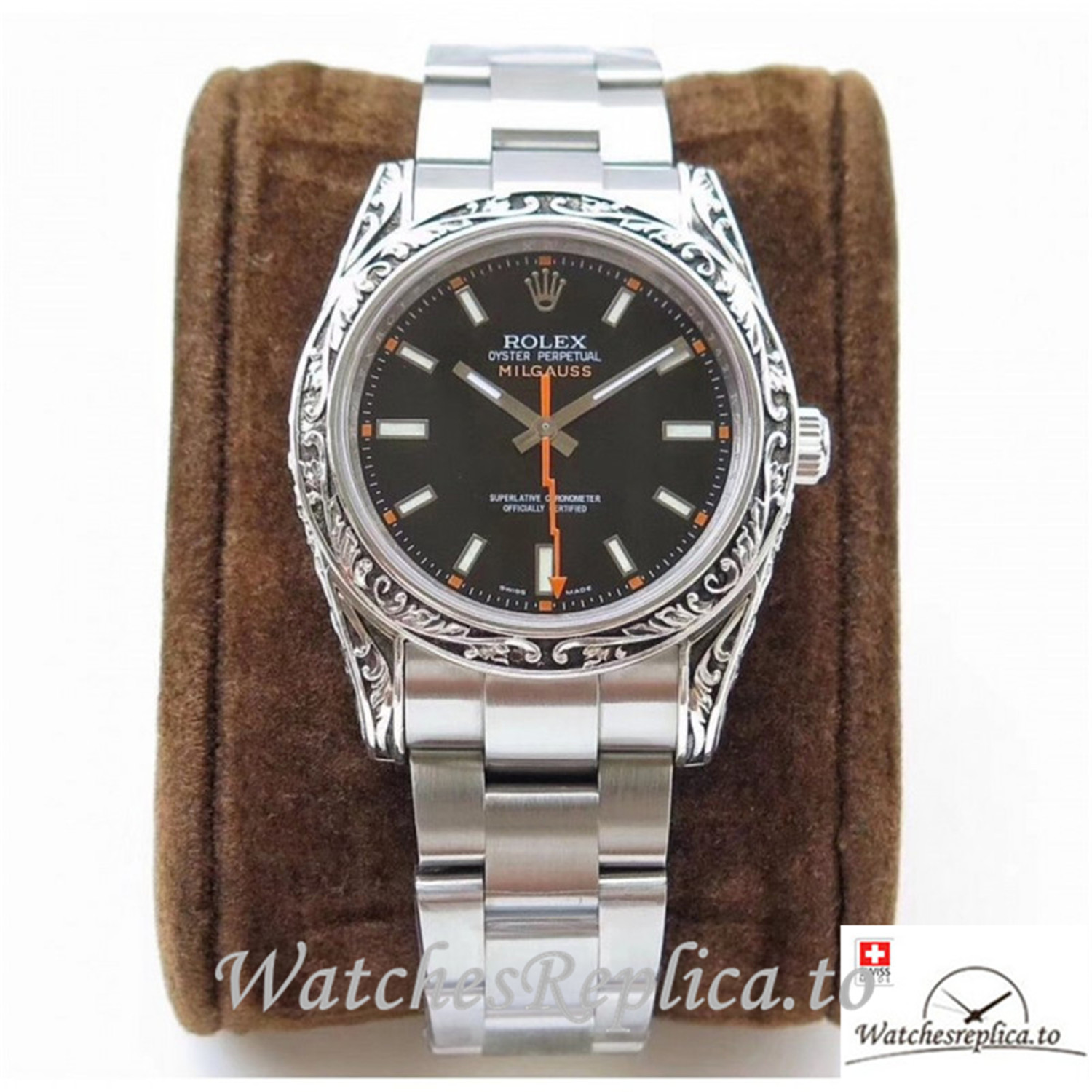 Swiss Rolex Milgauss Replica 116400GV 002 Stainless Steel Strap 40MM - WatchesReplica.is