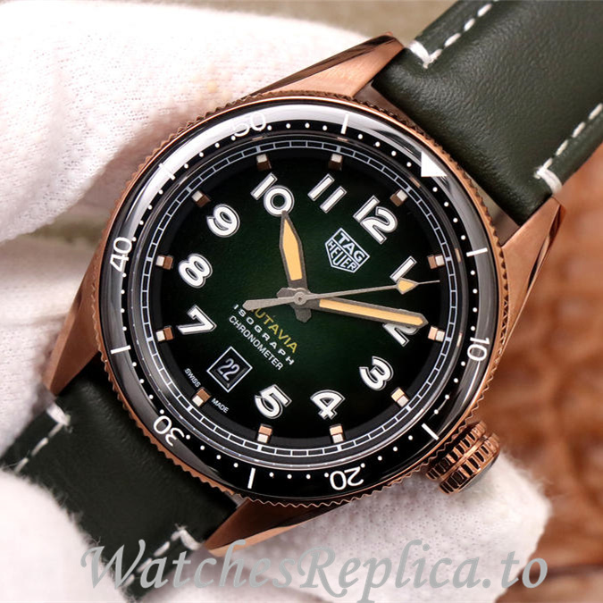 Tag Heuer Replica Autavia Leather strap 42MM - WatchesReplica.is