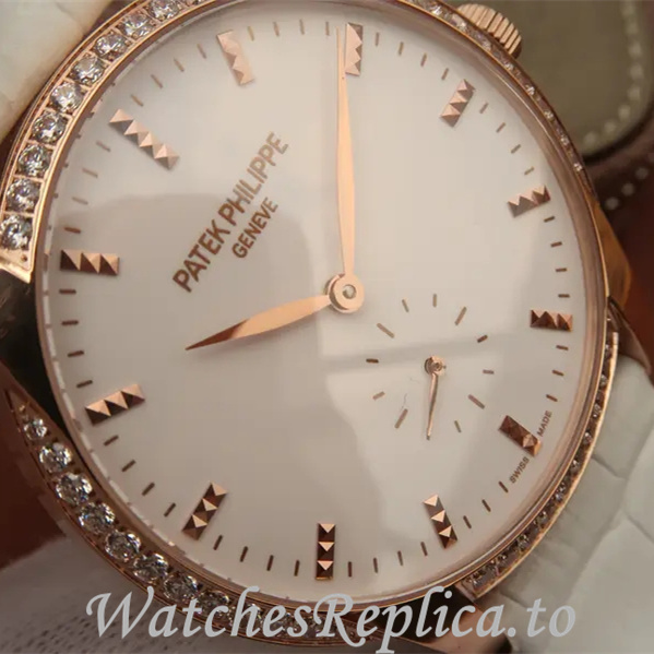 Patek Philippe Replica Calatrava 7122R-001 Leather strap 38MM - WatchesReplica.is