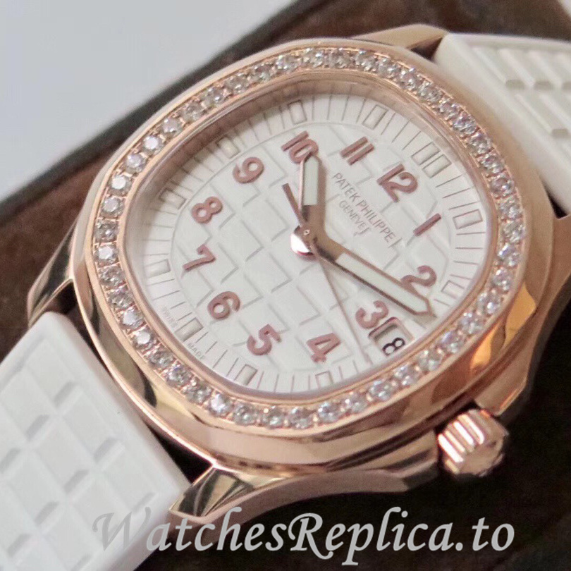 Patek Philippe Replica Aquanaut Rubber strap 35.6MM - WatchesReplica.is