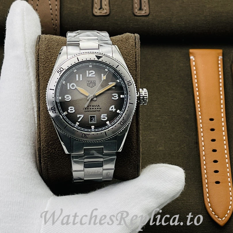 Tag Heuer Replica Autavia Stainless steel strap 42MM - WatchesReplica.is