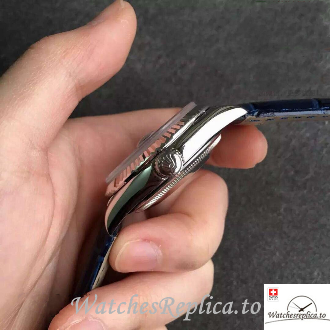 Swiss Rolex Day Date 118138 Leather strap 36MM - WatchesReplica.is