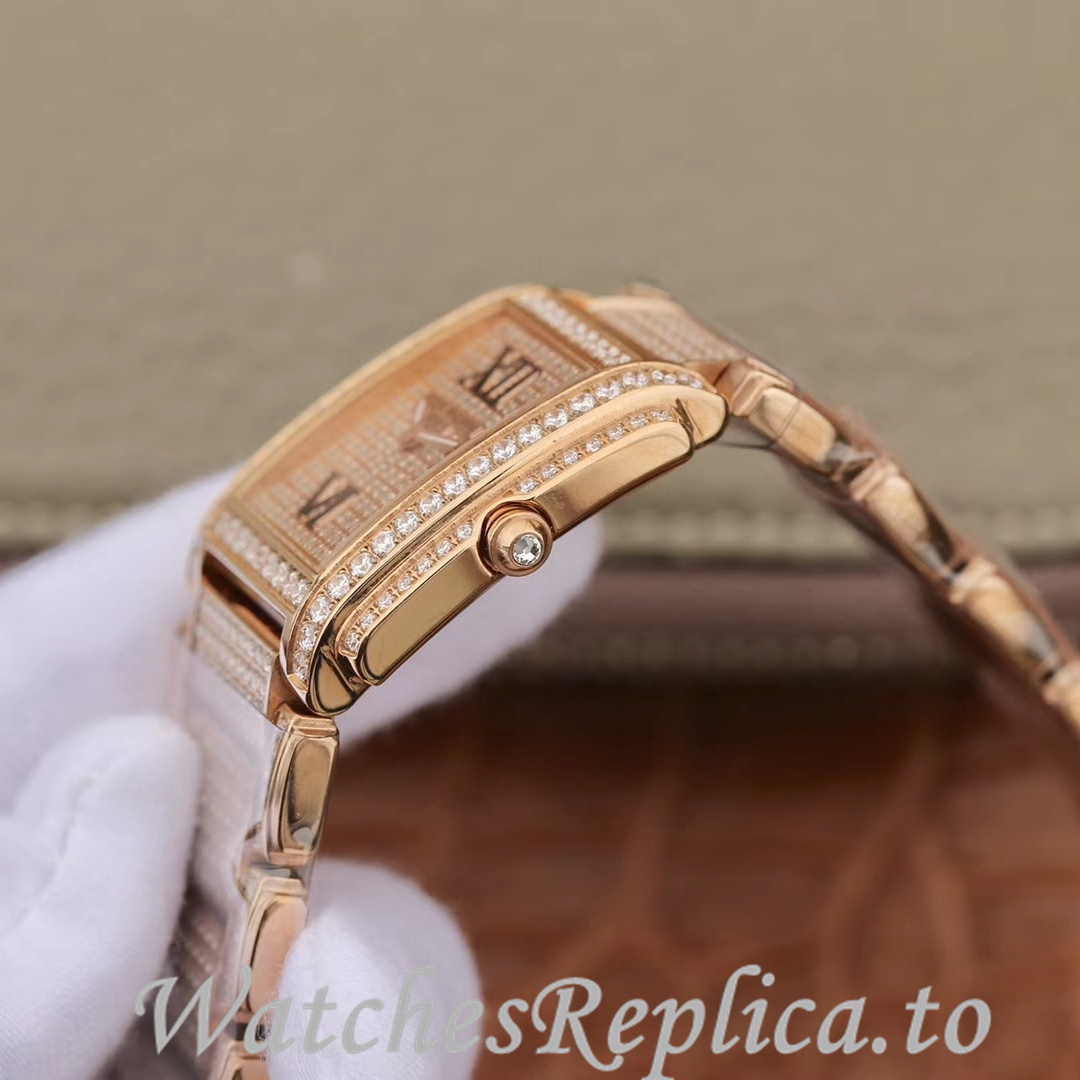 Patek Philippe Replica Twenty-4 Rose Gold strap 30MM - WatchesReplica.is