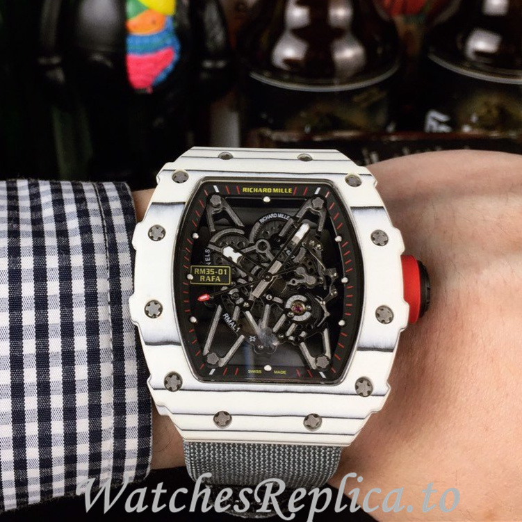 Richard Mille Replica RM35-01 Canvas strap 50MM - WatchesReplica.is