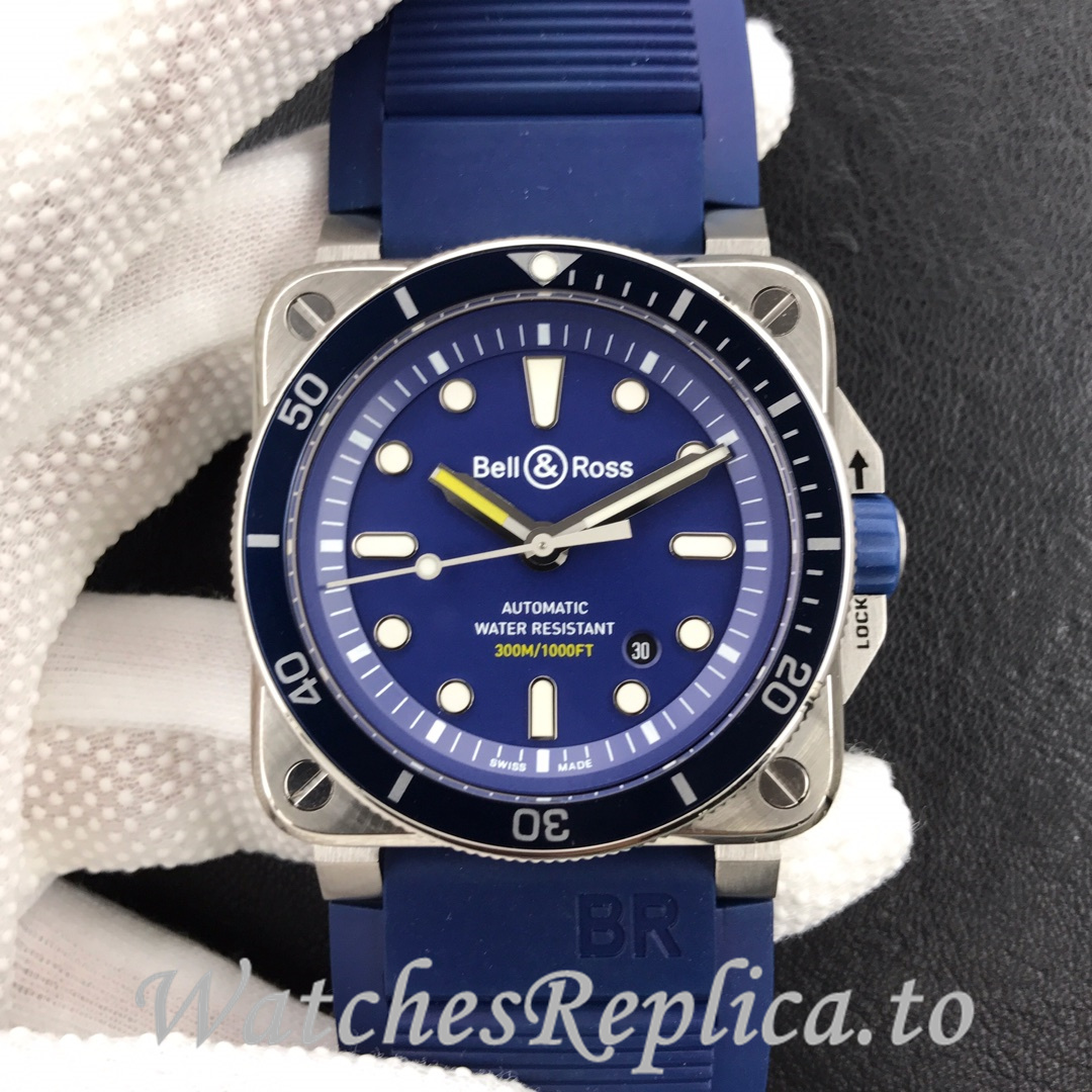 Bell Ross Replica BR 03 BR03-92 Rubber strap 42MM - WatchesReplica.is