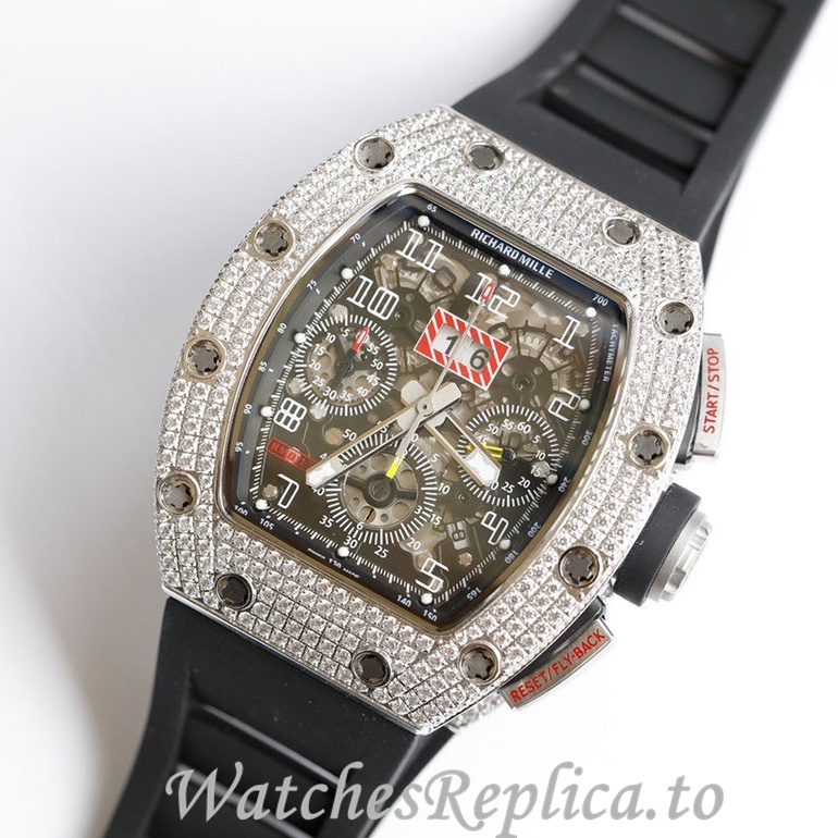 Richard Mille Replica RM011 Rubber strap 50MM - WatchesReplica.is
