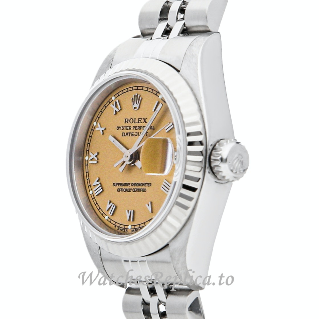 Replica Rolex Datejust 69174 26MM Champagne Dial Ladies Watch - WatchesReplica.is