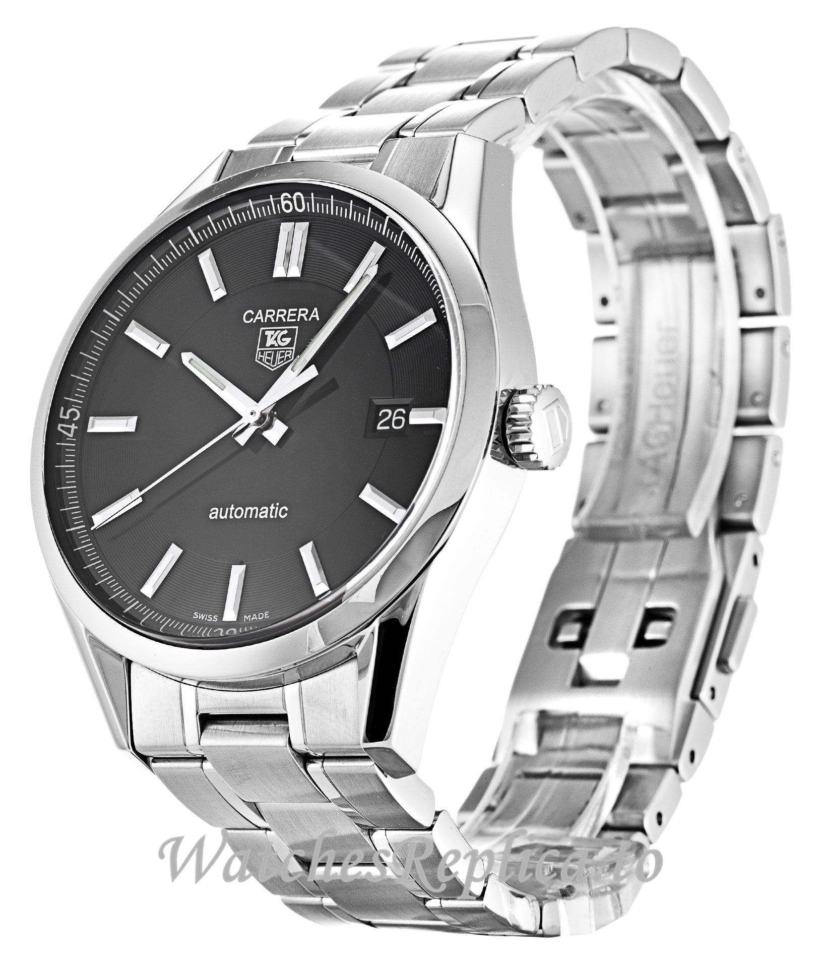 Tag Heuer Carrera Black Dial WV211B.BA0787 43MM - WatchesReplica.is