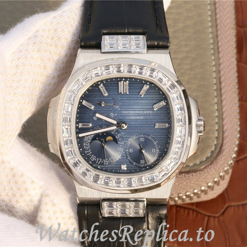 Patek Philippe Replica Nautilus 5712 Leather strap 40MM - WatchesReplica.is