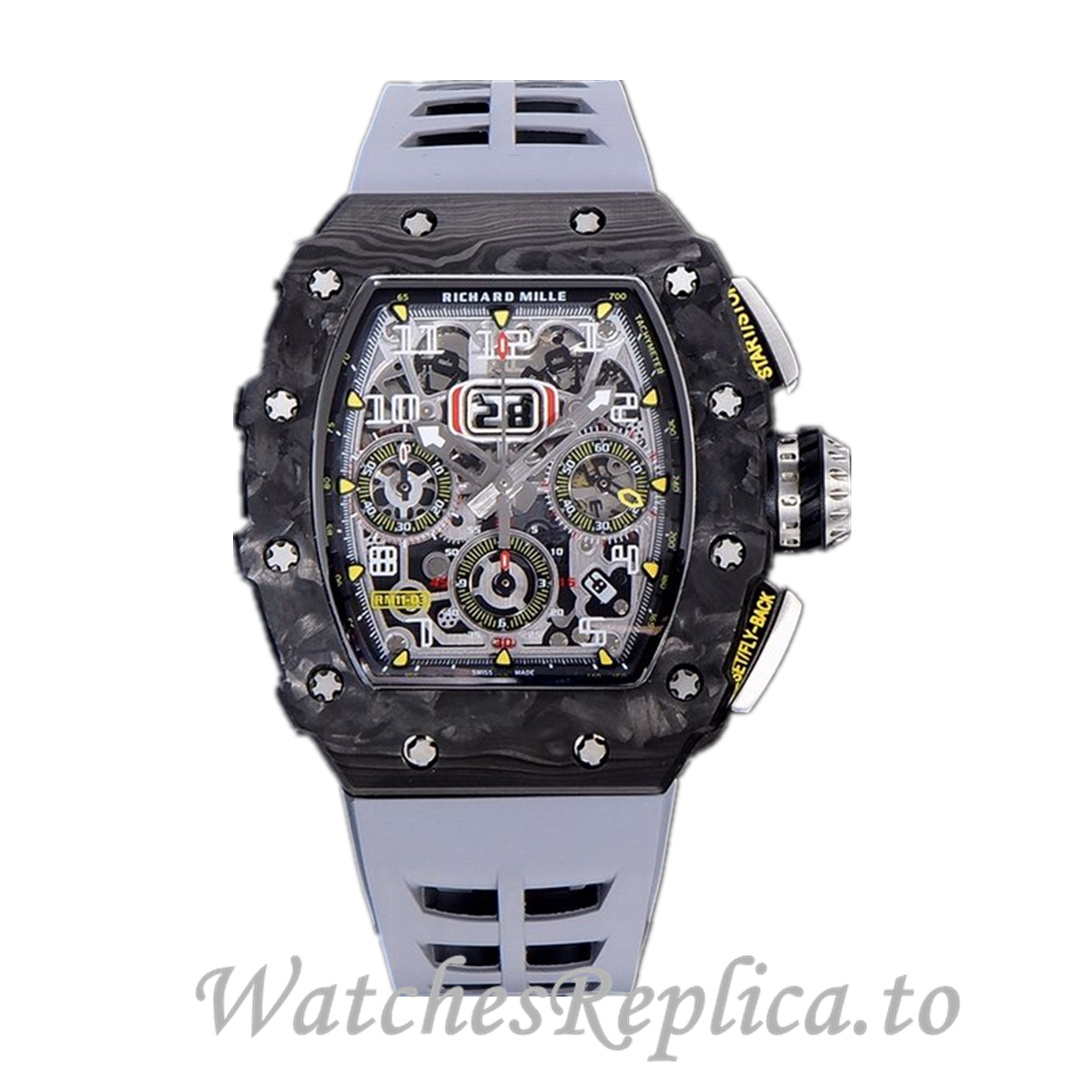 Richard Mille Replica RM-011 Rubber strap 50MM - WatchesReplica.is