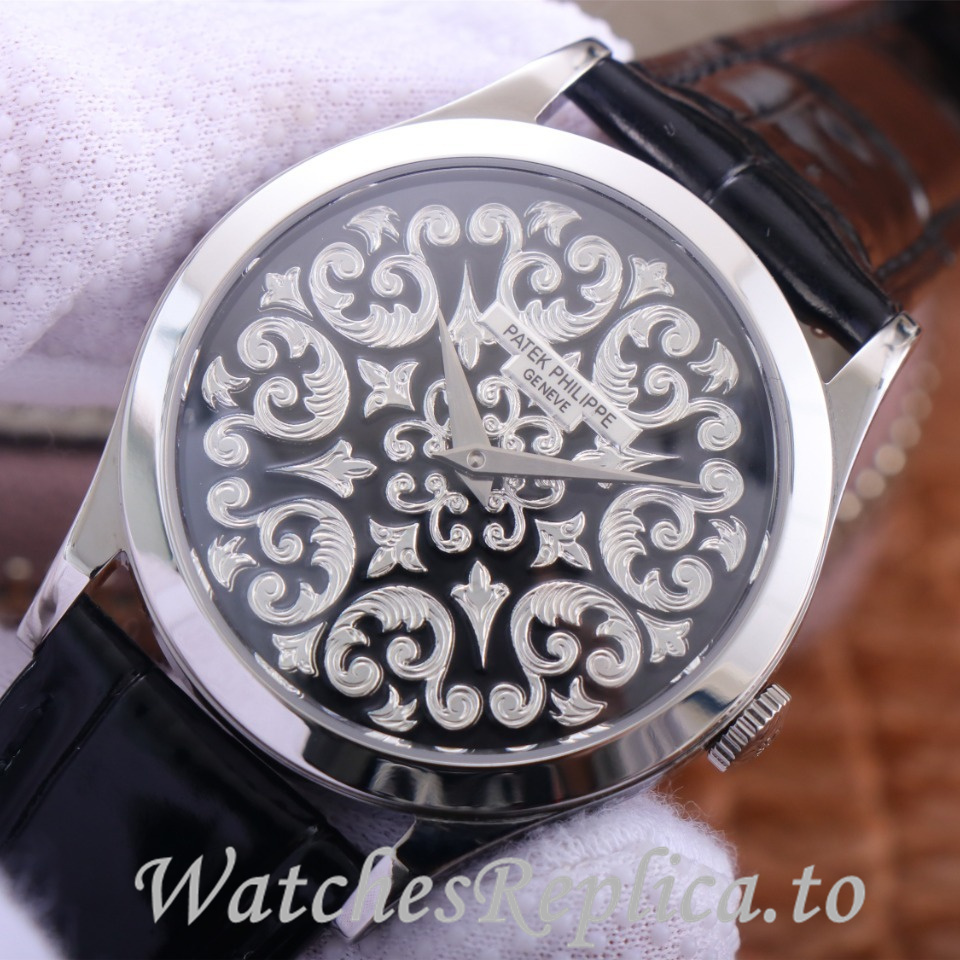 Patek Philippe Replica Calatrava 5088 Leather strap 38.6MM - WatchesReplica.is