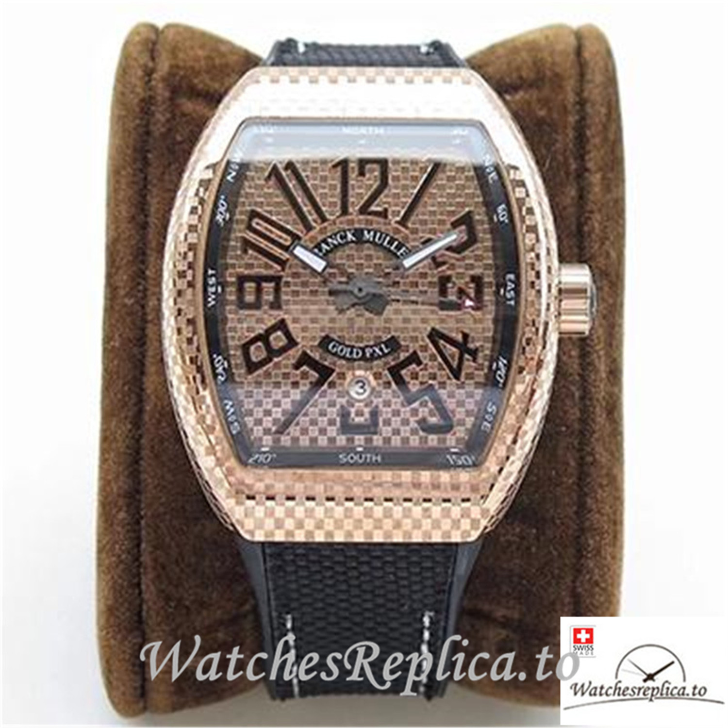 Swiss Franck Muller Vanguard Replica V45 Black Strap 44 MM × 53.7 MM - WatchesReplica.is