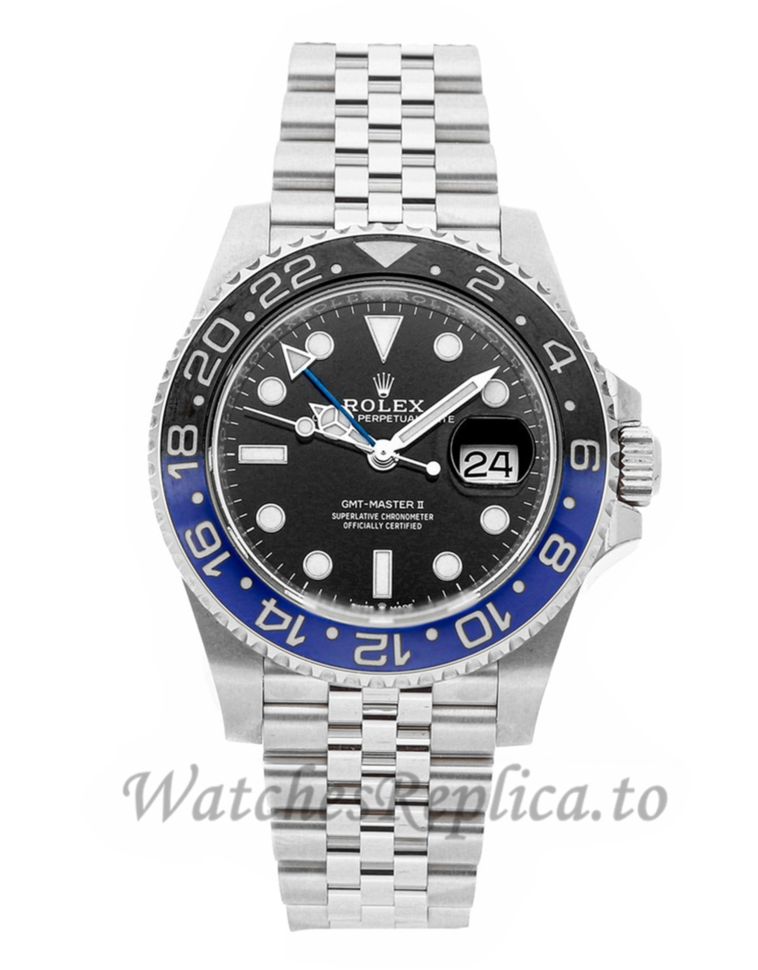 Rolex Replica GMT-Master II Batman 40mm 126710BLNR - WatchesReplica.is