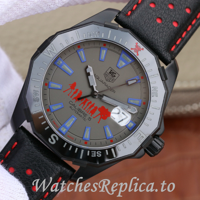 Tag Heuer Replica Aquaracer Leather strap 43MM - WatchesReplica.is