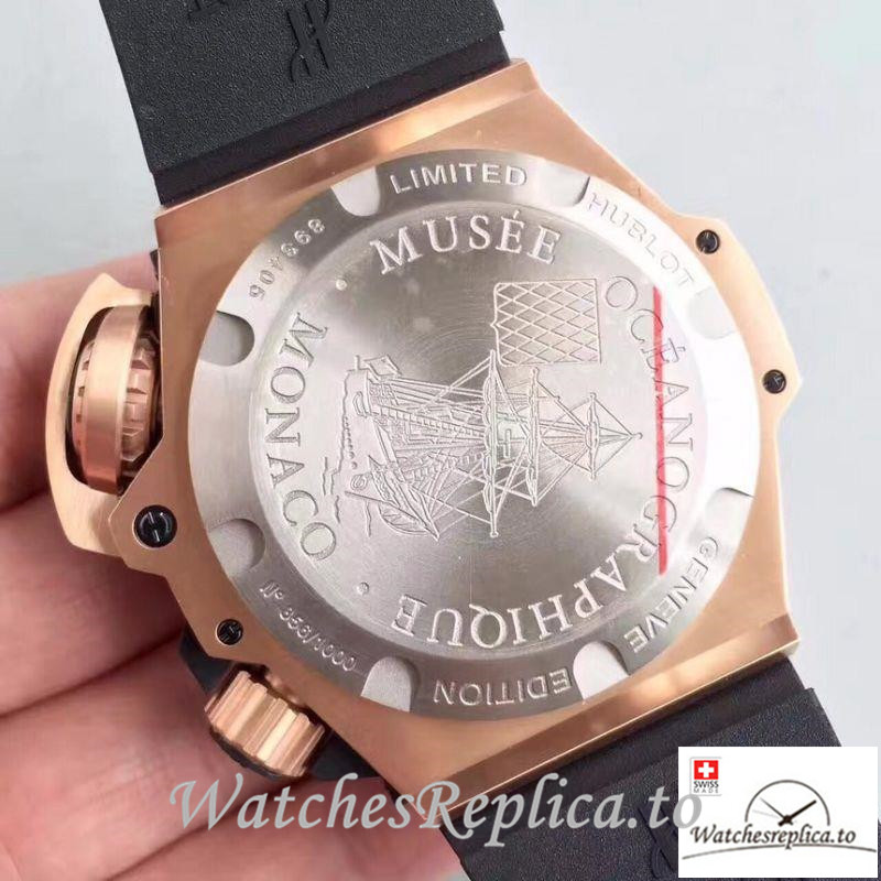 Swiss Hublot King Power Musee Oceanographique Monaco Replica 731.OX.1170.RX Black Strap 48MM - WatchesReplica.is