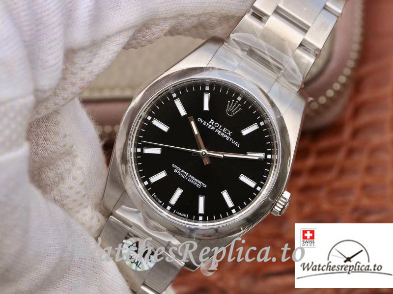 Swiss Rolex Oyster Perpetual Replica 114300 Silver Strap 39MM - WatchesReplica.is