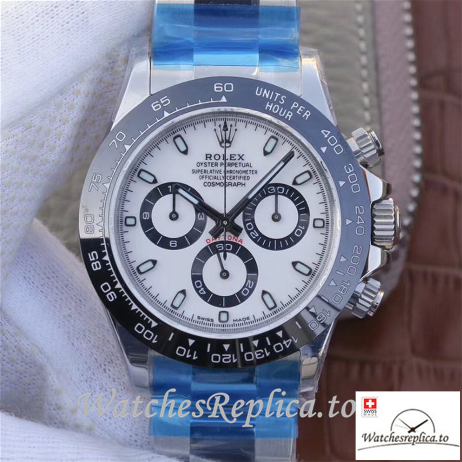 Swiss Rolex Daytona Cosmograph Replica 116500LN 001 Silver Strap 40MM - WatchesReplica.is