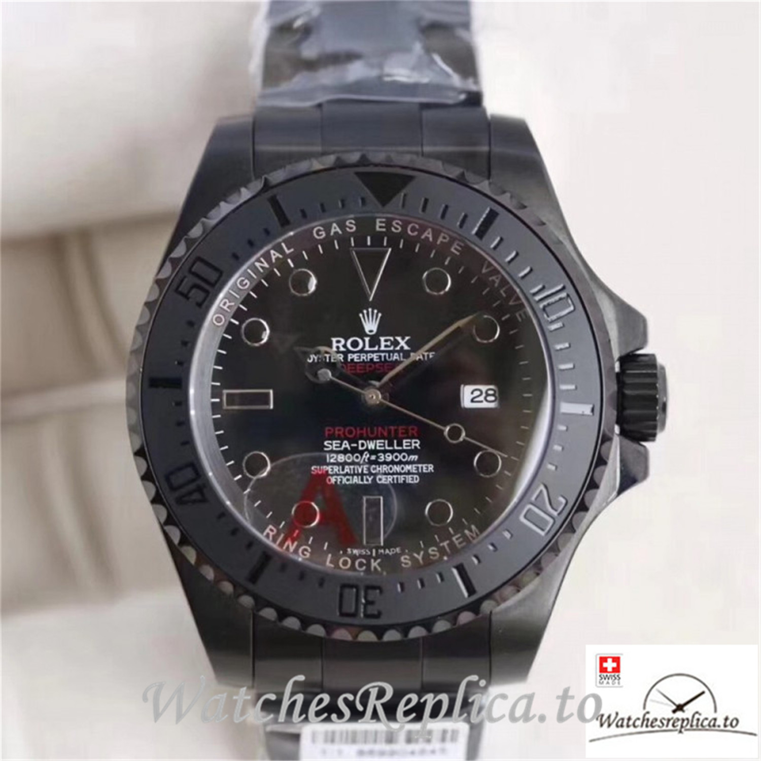 Swiss Rolex Sea Dweller Replica 116660 002 Black Ceramic Bezel 44MM - WatchesReplica.is