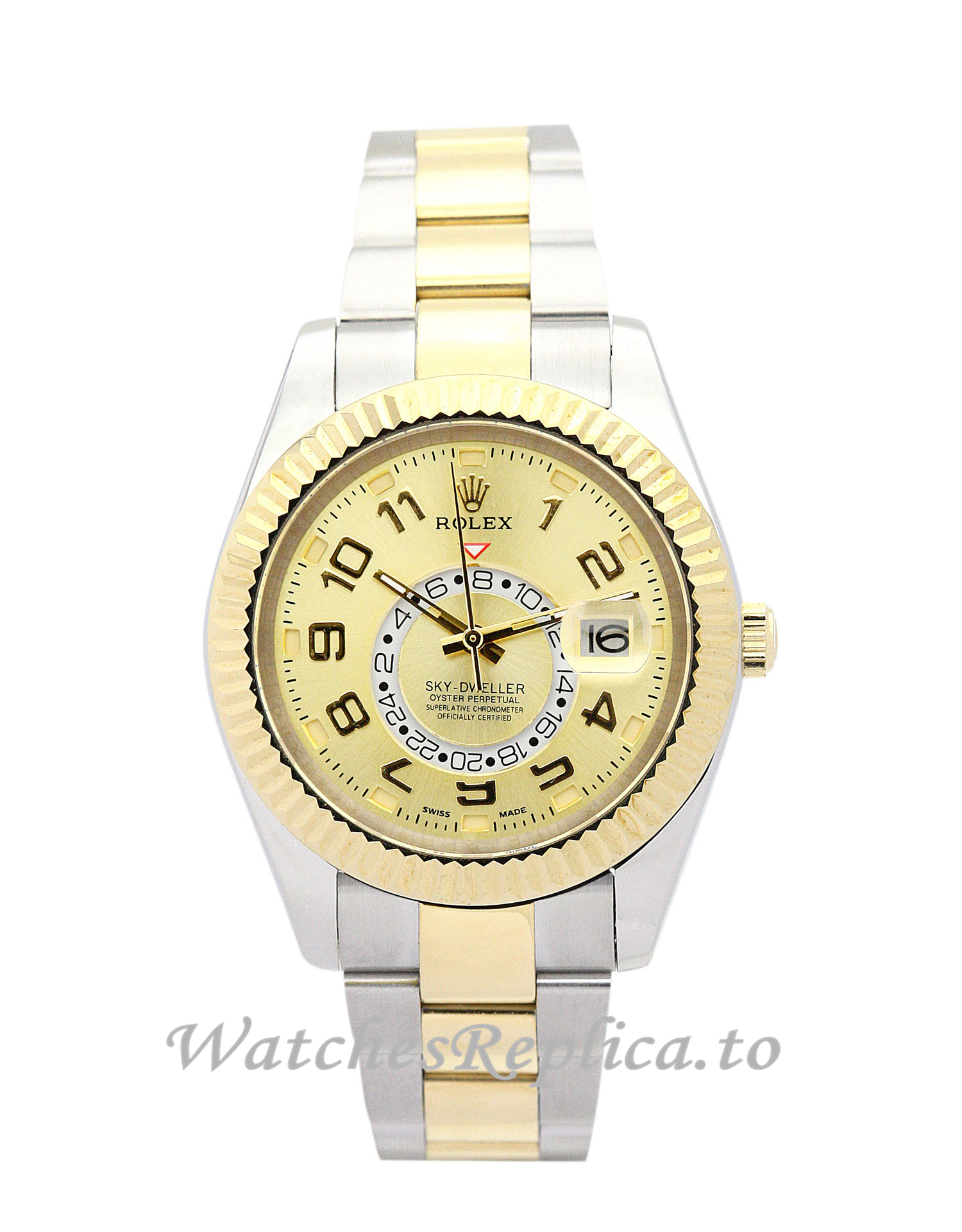 Rolex Sky Dweller Gold Dial 326938 42MM - WatchesReplica.is