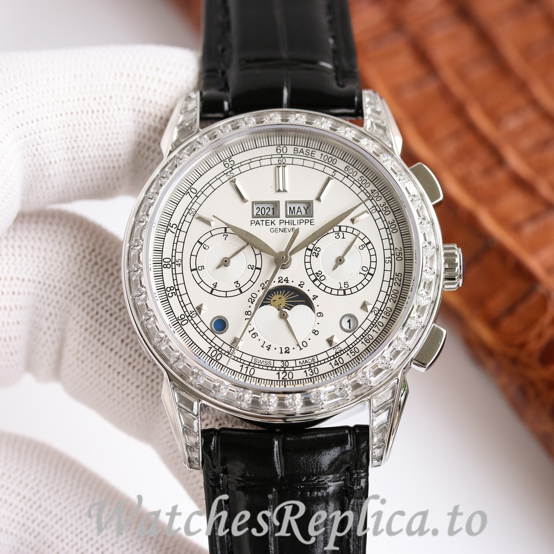 Patek Philippe Replica Complications 5270 Leather strap 41MM - WatchesReplica.is