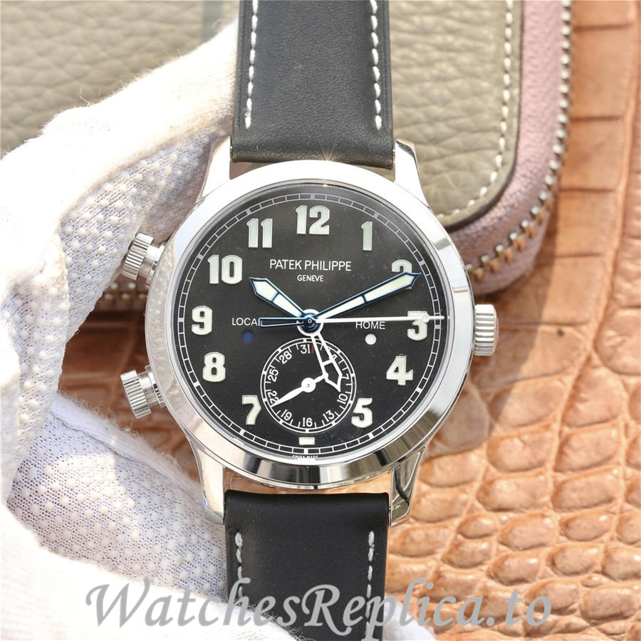 Patek Philippe Replica Calatrava 5524 Leather strap 42MM - WatchesReplica.is