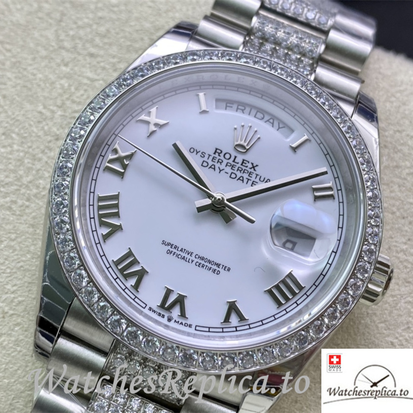 Swiss Rolex Datejust 128348 Replica Stainless steel strap 36MM - WatchesReplica.is