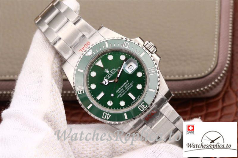 Swiss Rolex Submariner Date Replica 116610LV 001 Silver Strap 40MM - WatchesReplica.is