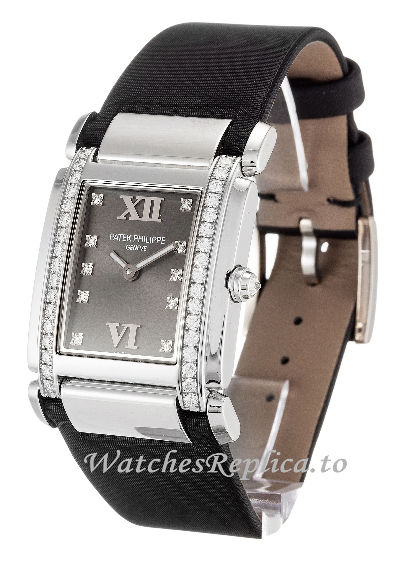 Patek Philippe Twenty 4 Grey Diamond Dial 4920G 25 MM - WatchesReplica.is