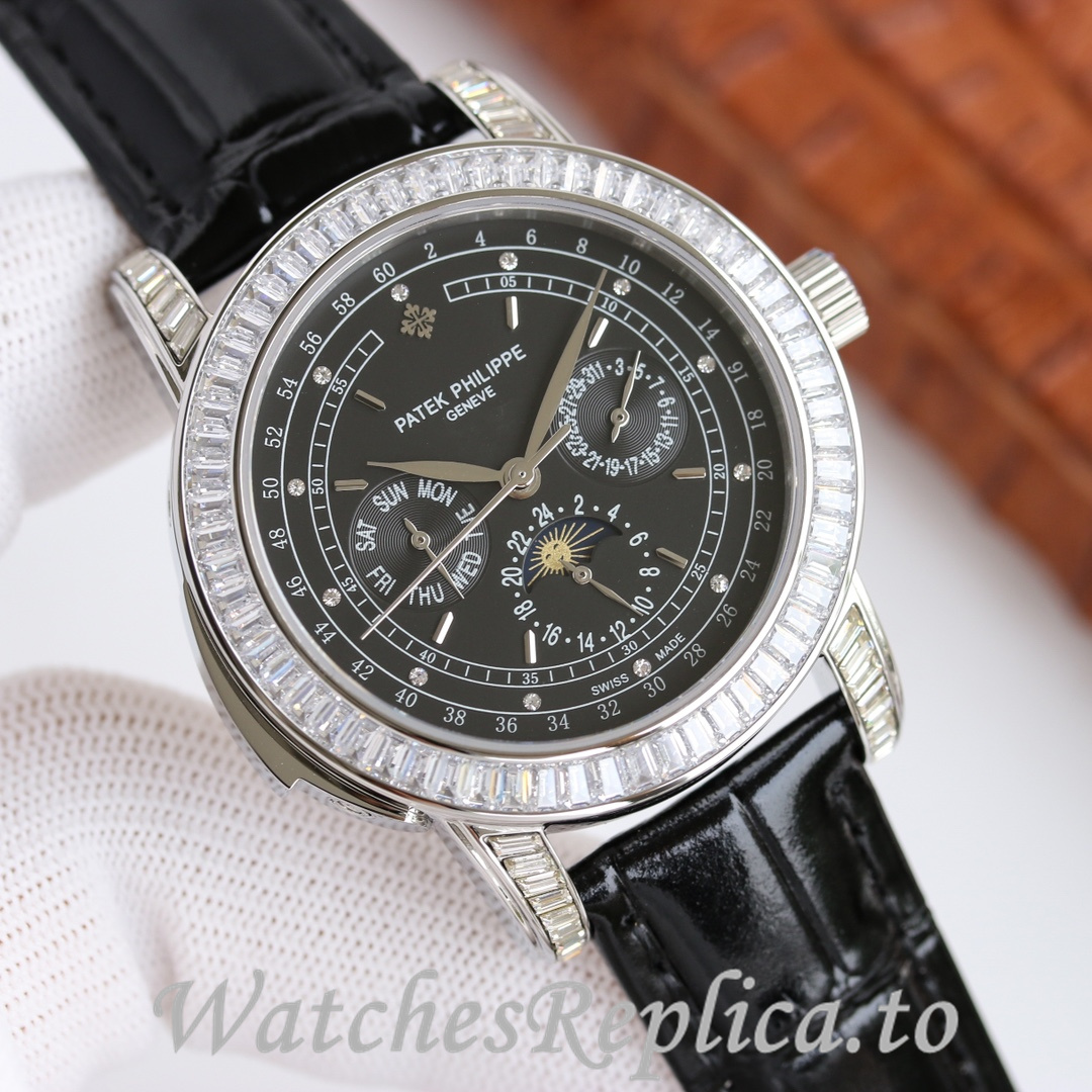 Patek Philippe Replica Complications 5073P Leather strap 42MM - WatchesReplica.is