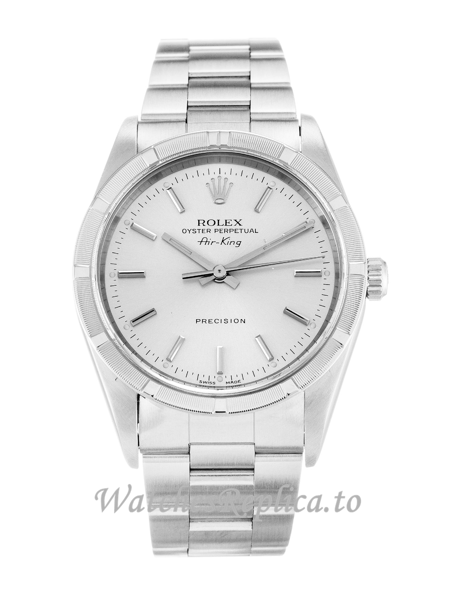 Rolex Air-King Silver Dial 14010M-34 MM - WatchesReplica.is