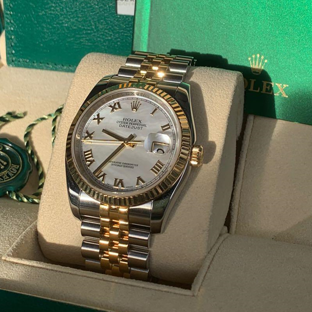 Rolex Datejust Mother of Pearl-White Dial 116233 - WatchesReplica.is