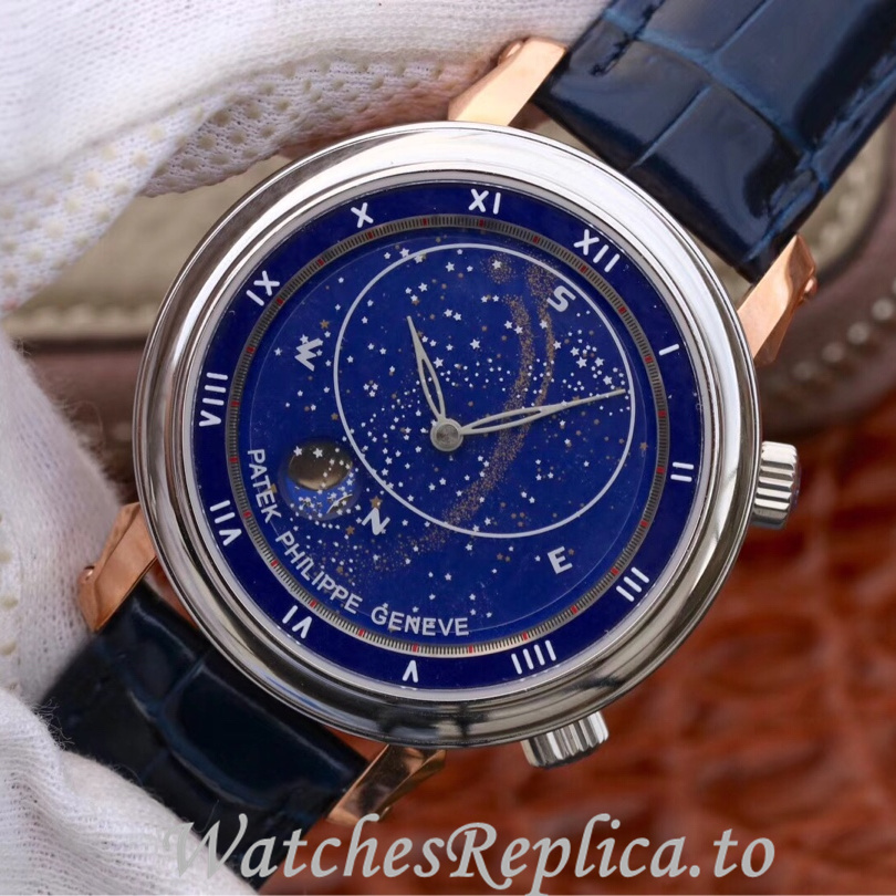 Patek Philippe Replica Complications 5102 Leather strap 43MM - WatchesReplica.is
